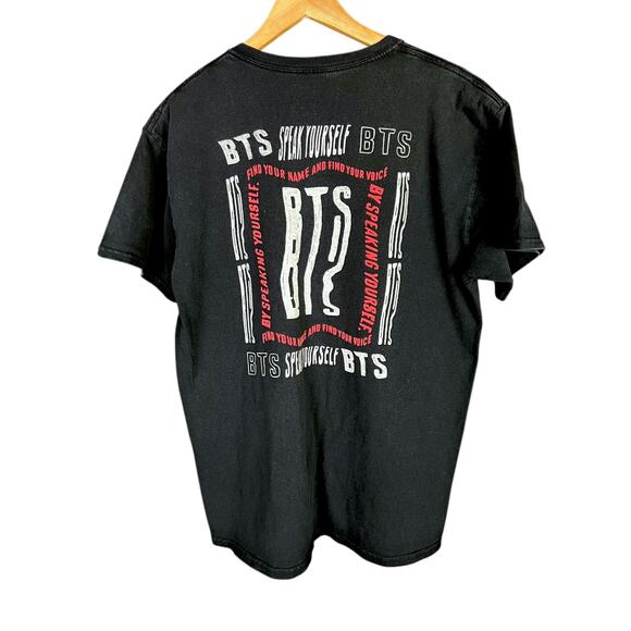 BTS Speak Yourself K-Pop Black Big Hit Entertainment T-Shirt - Size L - Picture 1 of 4